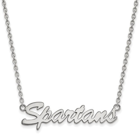 Michigan Wolverines Sterling Silver Enameled Football Pendant