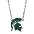 Michigan State Spartans Sterling Silver Dangle Earrings