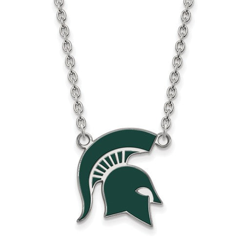 Michigan State Spartans Sterling Silver Dangle Earrings