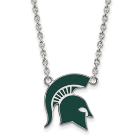 Michigan State Spartans Sterling Silver Dangle Earrings
