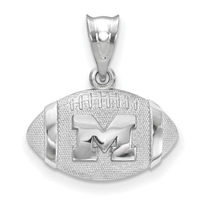 Marquette Golden Eagles Sterling Silver Gold Plated Large Enameled Pendant Necklace