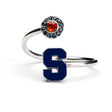 Syracuse Orange Stainless Steel Adjustable Ring Blue