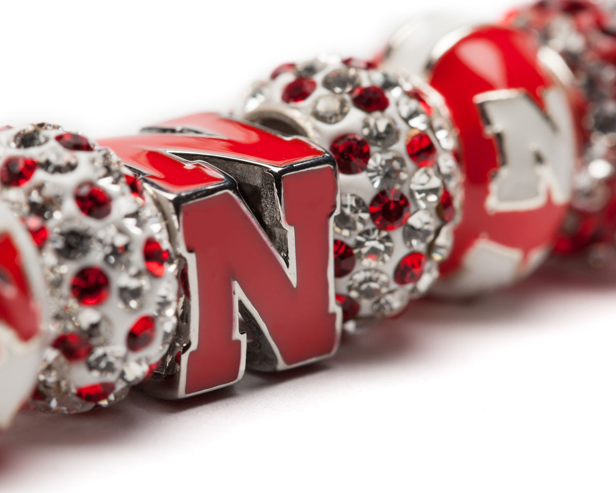 Nebraska Huskers Charm Bracelet