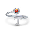 Tennessee Volunteers Stainless Steel Adjustable Ring