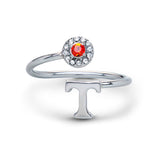 Tennessee Volunteers Stainless Steel Adjustable Ring