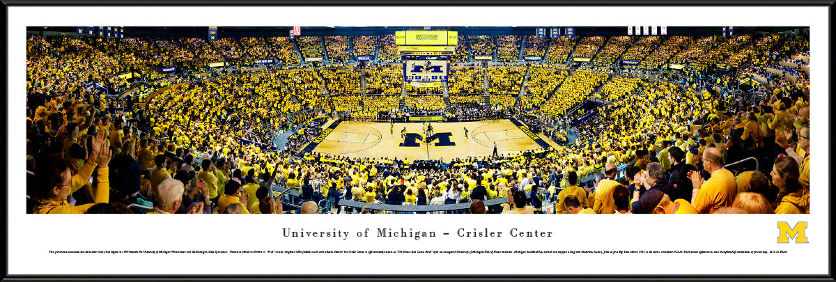 Michigan Wolverine Basketball - Standard Frame – College Logo Stuff