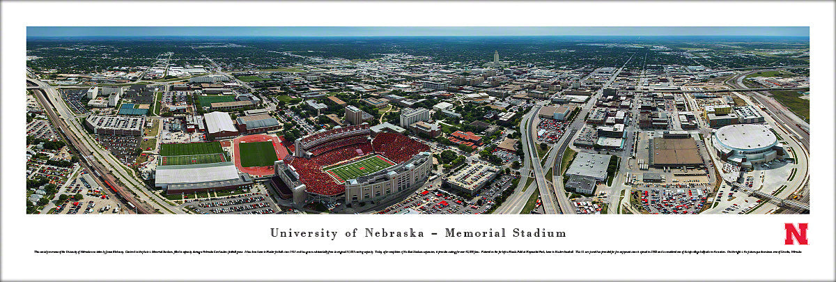 Nebraska Cornhuskers Football - Aerial - Unframed Poster