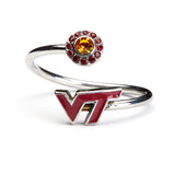 Virginia Tech Hokies Stainless Steel  Adjustable Ring