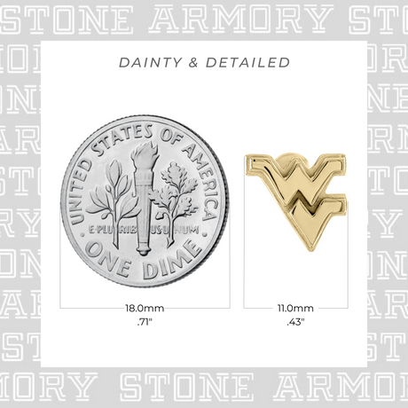 West Virginia Mountaineers Stud Earrings