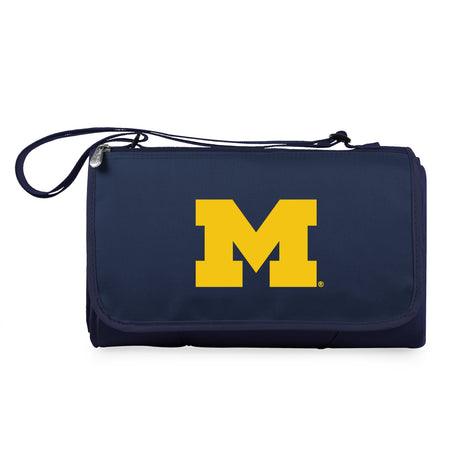Michigan Wolverines Outdoor Picnic Blanket and Tote - Blue