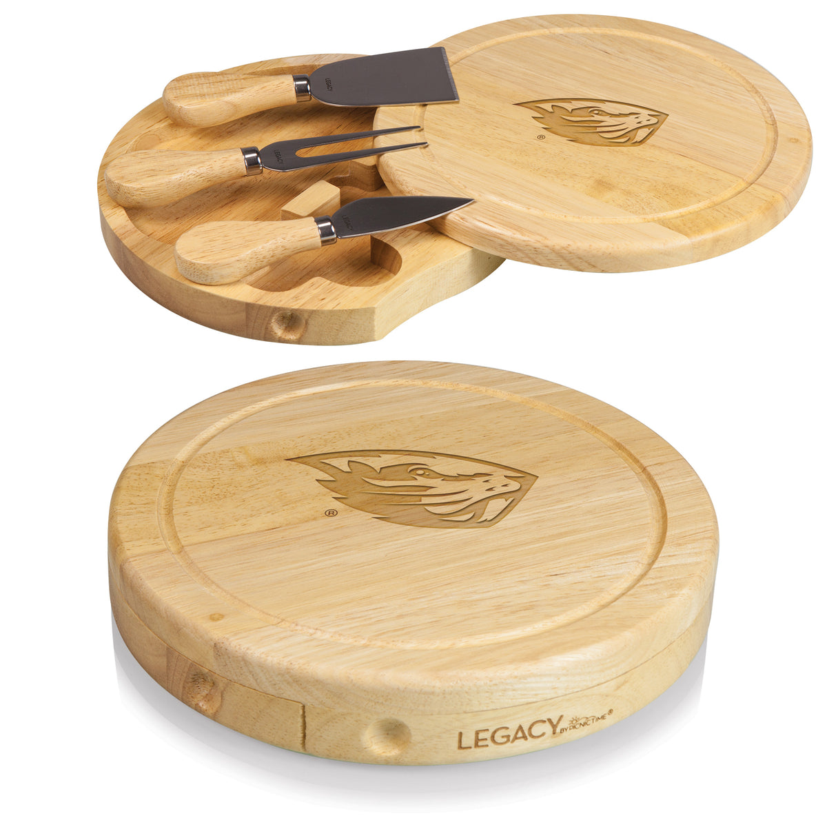 Oregon State Beavers Brie Cheese Cutting Board & Tools Set