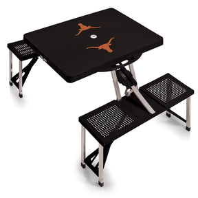 Texas Longhorns Portable Folding Picnic Table with Seats