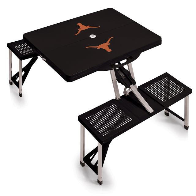 Texas Longhorns Portable Folding Picnic Table with Seats