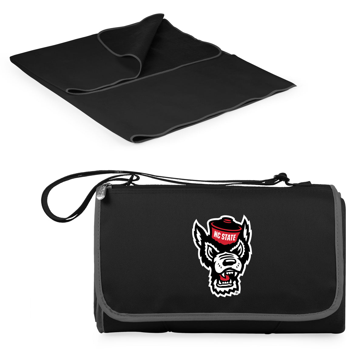 NC State Wolfpack Outdoor Picnic Blanket and Tote - Black