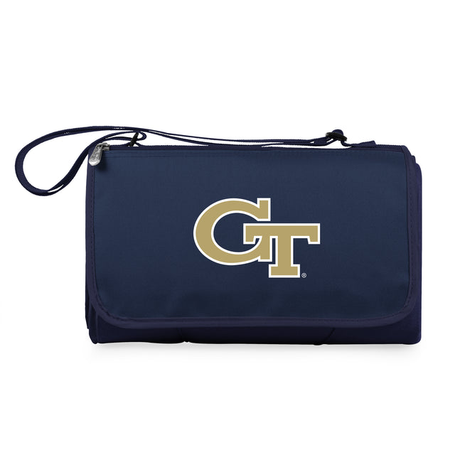 Georgia Tech Yellow Jackets Outdoor Picnic Blanket and Tote - Blue