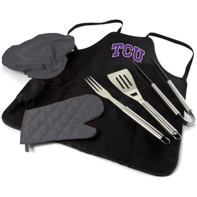 TCU Horned Frogs BBQ Apron Tote Pro Grill Set
