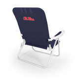 Mississippi Rebels Monaco Reclining Beach Backpack Chair