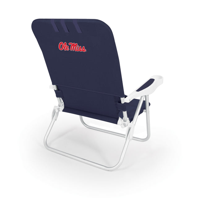 Mississippi Rebels Monaco Reclining Beach Backpack Chair