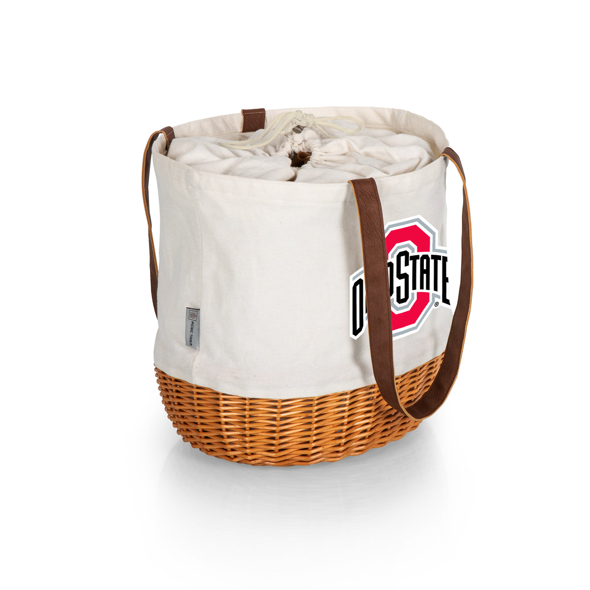 Ohio State Buckeyes Coronado Canvas and Willow Basket Tote