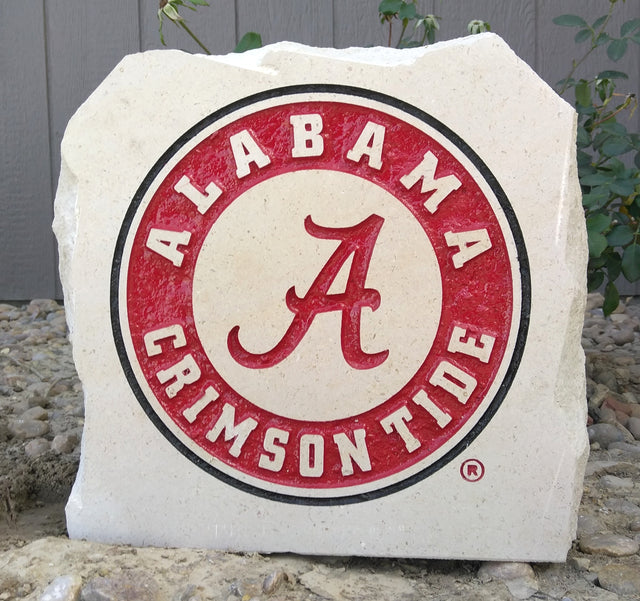 Show your Alabama Crimson Tide pride at your home or office with this decorative stone.