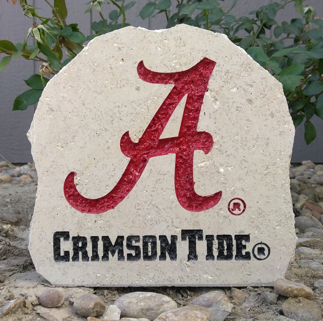 Show your love for the Alabama Crimson Tide when you add this Engraved Limestone Decorative Stone to your collection.