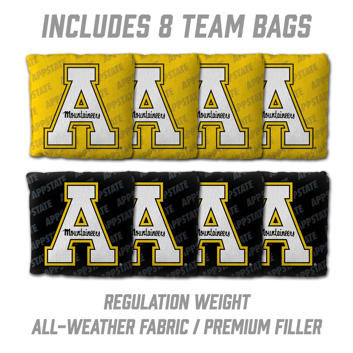 Appalachian State Mountaineers 2x4 All Wood Cornhole Game Set