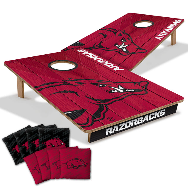Arkansas Razorbacks 2x3 All Wood Cornhole Game Set