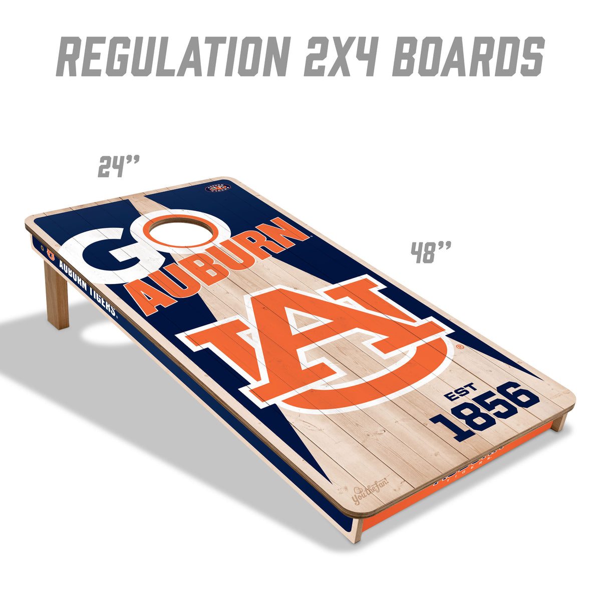 Auburn Tigers 2x4 All Wood Cornhole Game Set