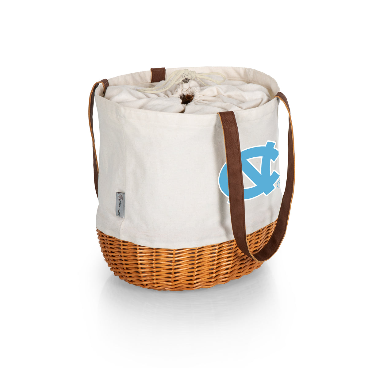 North Carolina Tar Heels Coronado Canvas and Willow Basket Tote