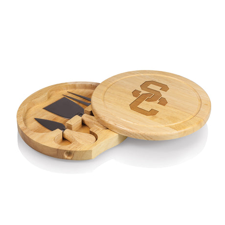 USC Trojans Brie Cheese Cutting Board & Tools Set