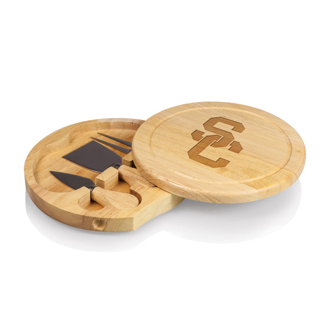 USC Trojans Brie Cheese Cutting Board & Tools Set