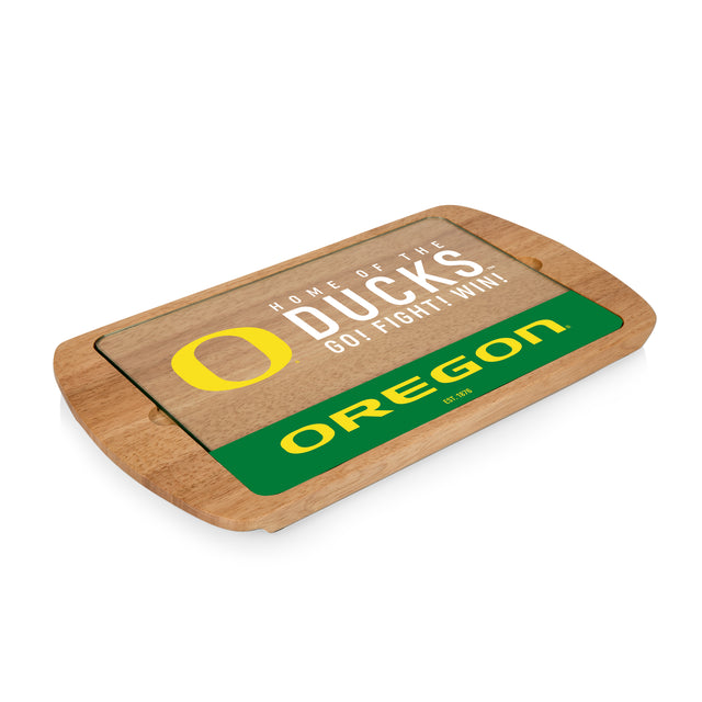 Oregon Ducks Billboard Glass Top Serving Tray