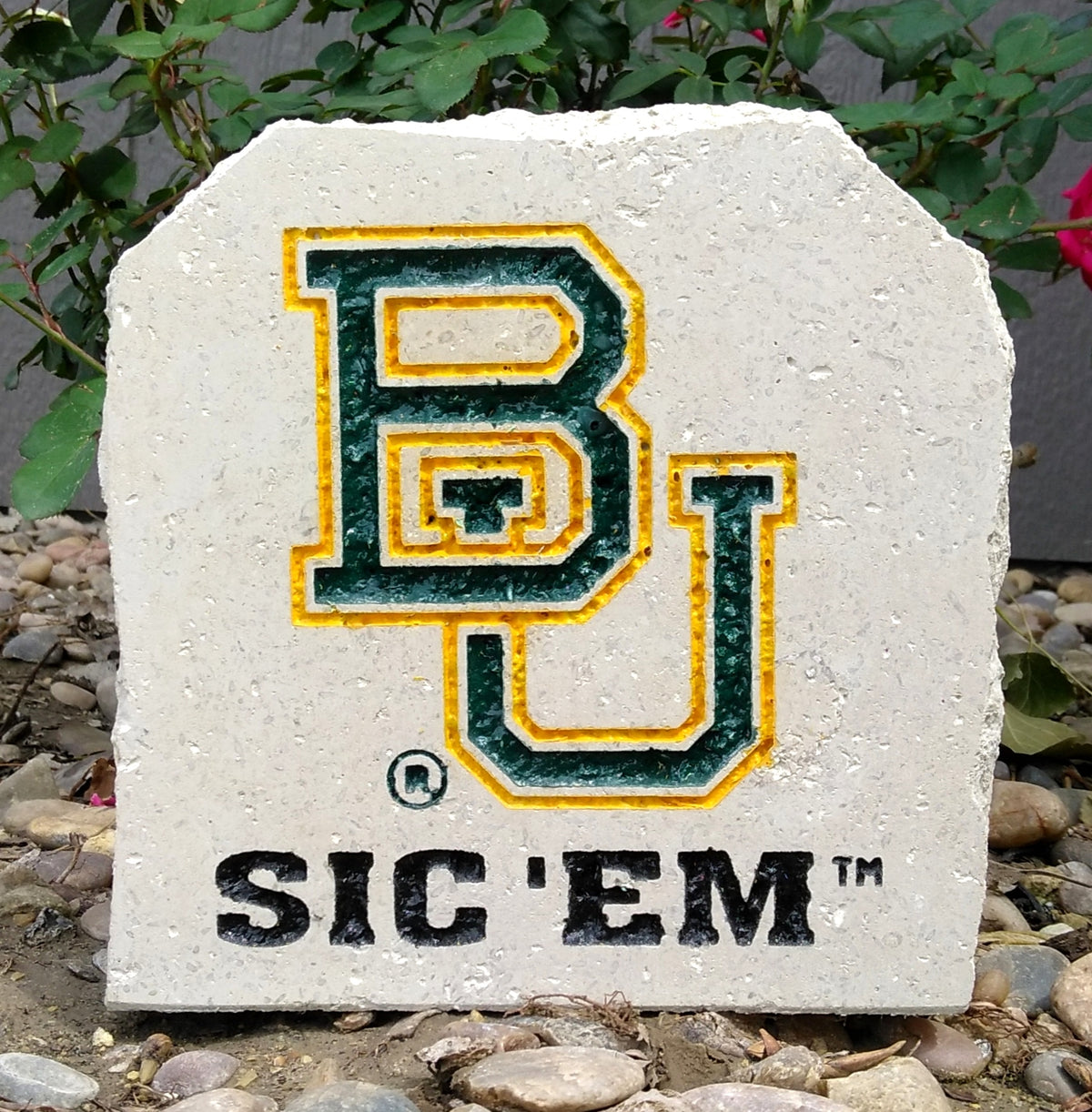 Show your love for the Baylor Bears when you add this Engraved Limestone Decorative Stone to your collection.
