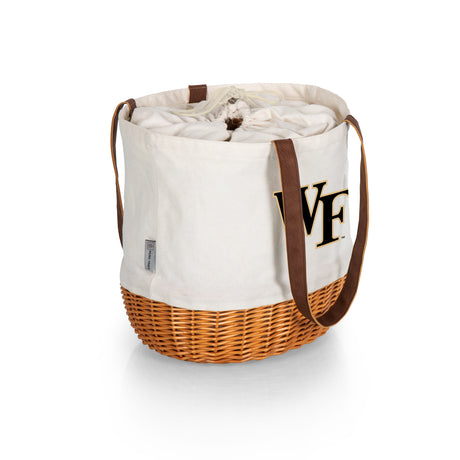 Wake Forest Demon Deacons Coronado Canvas and Willow Basket Tote