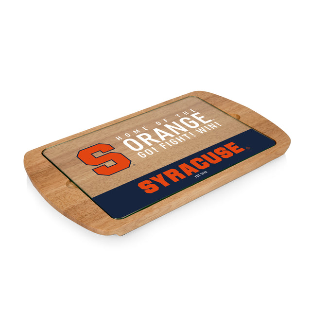 Syracuse Orange Billboard Glass Top Serving Tray