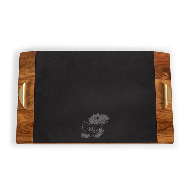Kansas Jayhawks Covina Acacia and Slate Serving Tray