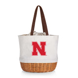 Nebraska Huskers Coronado Canvas and Willow Basket Tote