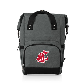 Washington State Cougars On The Go Roll-Top Backpack Cooler