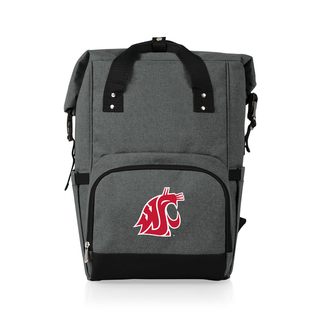 Washington State Cougars On The Go Roll-Top Backpack Cooler