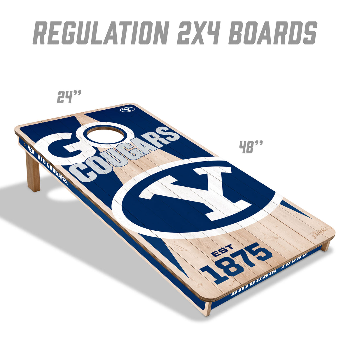 BYU Cougars 2x4 All Wood Cornhole Game Set