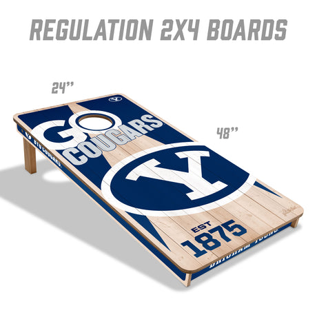 BYU Cougars 2x4 All Wood Cornhole Game Set