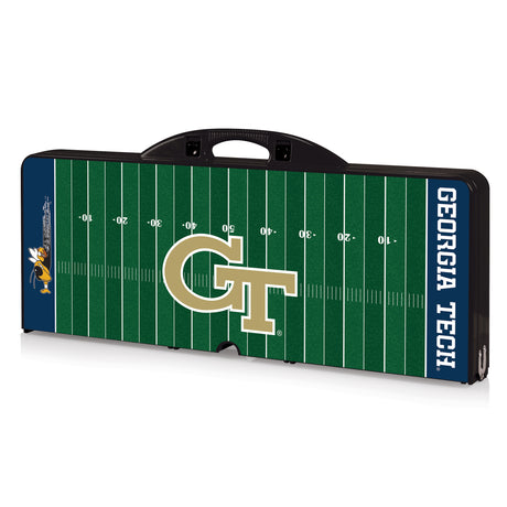 Georgia Tech Yellow Jackets Picnic Table Portable Folding Table with Seats
