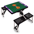 Clemson Tigers Picnic Table Portable Folding Table with Seats