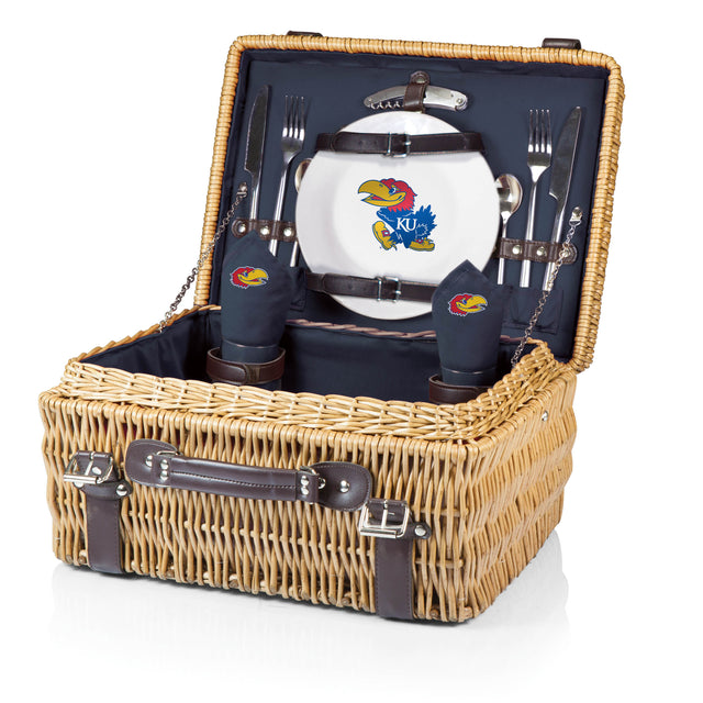 Kansas Jayhawks Champion Picnic Basket - Blue