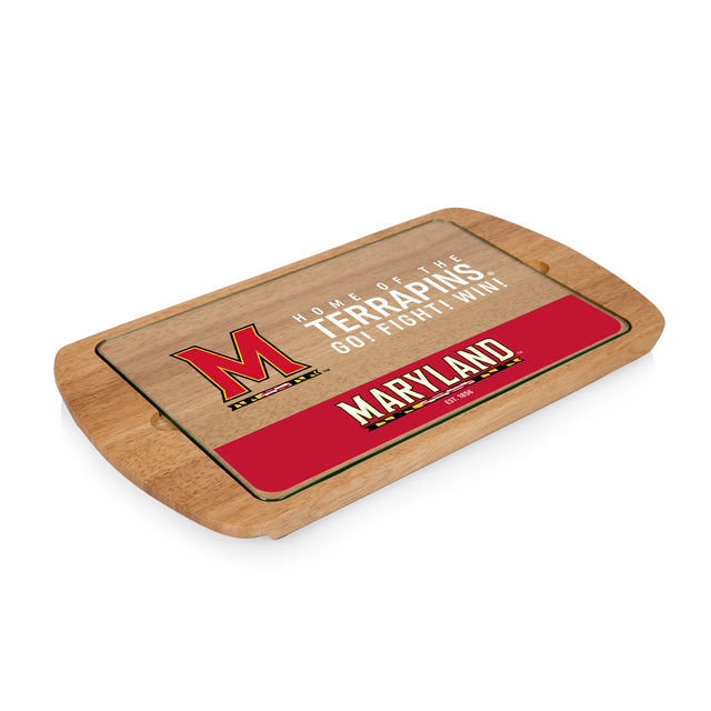 Maryland Terrapins Billboard Glass Top Serving Tray