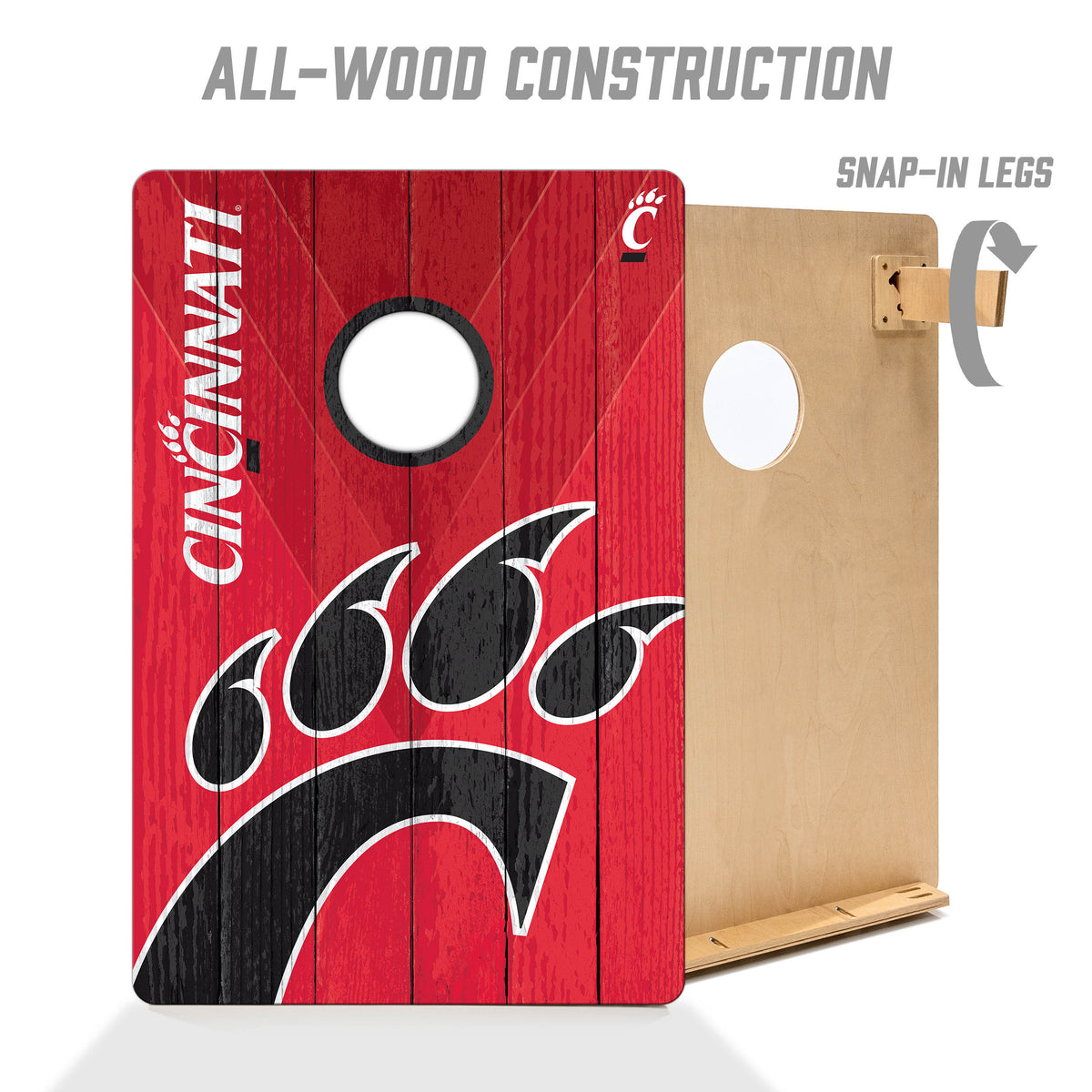 Cincinnati Bearcats 2x3 All Wood Cornhole Game Set