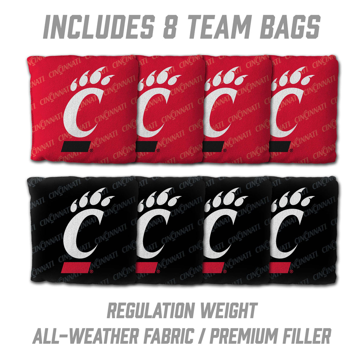 Cincinnati Bearcats 2x3 All Wood Cornhole Game Set
