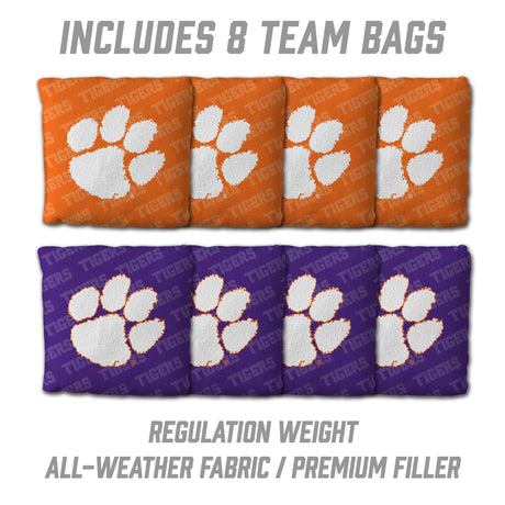 Clemson Tigers 2x4 All Wood Cornhole Game Set
