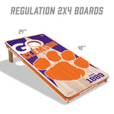 Clemson Tigers 2x4 All Wood Cornhole Game Set