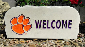 Show your love for the Clemson Tigers when you add this Engraved Limestone Decorative Stone to your collection.
